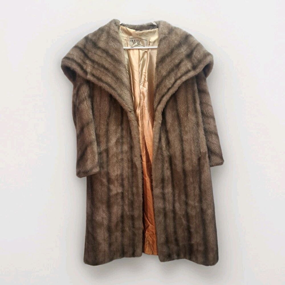 The May Company Cleveland Long Brown Fur Coat Vintage Old Money Regina Glenara